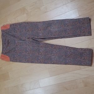 Vintage Motherhood Maternity Stretch Paisley Print Pants size L